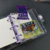 Corea del Sur PVC Transparente Cuaderno de Hojas Sueltas 3 Agujeros Mini Espiral de Hojas Sueltas Libro de Mano 3 Agujeros Mini Carpeta
