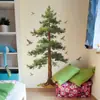 Decoración de Pared de Fondo para Dormitorio, Estudio, Sala de Estar, Adhesivo Decorativo de Árbol de Pino Acuarela Fun-L136, Venta al por Mayor, Autoadhesivo