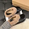 Sapatos Birkenstock de Couro e Veludo Estilo Coreano Retro Dois Usos para Mulheres 2025 Novo Inverno Slip-On Proteção Quente para os Dedos Pés Chinelos de Algodão