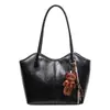 Bolso de Mano Retro de Moda 2025, Gran Capacidad, Nuevo Bolso Casual de Hombro Estilo Coreano, Bolso Tote Sencillo y Elegante para el Trabajo