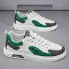 Zapatillas de Hombre, Nuevo Estilo de Verano, Zapatos Deportivos Casuales de Cuero Transpirable, Zapatos Blancos Versátiles de Estilo Coreano Moderno para Jóvenes