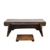 Mesa y taburete Guqin caja de resonancia de madera maciza mesa tatami mesa de rodillas mesa de Sinología mesa de caligrafía mesa de tatami mesa baja estilo Fuxi color oscuro