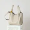 Bolsos, Bolsos Nuevos de Moda, Bolsos para Mujer, Bolsos de Hombro, Bolsos Cubo, Bolsos de Mano Versátiles de Cuero Genuino para Otoño, Bolsos Tote, Bolsos de Equipaje
