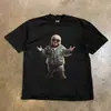 Camiseta Manga Curta Plus Size M-XL Verão Algodão Pesado para Homens Irmão Gordo Camiseta Manga Curta Solta