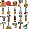 Série de Ferramentas de Reparo Patches de Borracha Macia de PVC Desenho Animado Criativo Acessórios Planos Broche para Roupas Joias DIY Acessórios Atacado