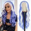 Peruca Sintética Tingida em Degradê para Cabeça Inteira com Renda e Cabelo Longo Cacheado - Exportação do Fabricante para Amazon Europeia e Americana