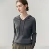 Sudadera con capucha de cachemir para mujer Baicaierong Otoño/Invierno 2026 Diseño versátil Tejido de lana