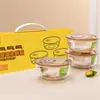 Atacado de fábrica conjunto de tigelas de vidro seladas caixa de almoço para conservação de alimentos em casa micro-ondas disponível banco joias presentes para membros