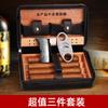 Set Portátil Caja de Puros Humidor para Puros Herramienta Set de Tres Piezas Caja de Cuero Caja para Cigarrillos Encendedor Caja para Cigarrillos
