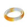 Pulsera de jade colorida en trozos pequeños, pulsera ancha de cuarzo jade color miel amarillo húmedo, estilo mujer, estilo chino, joyería de jade