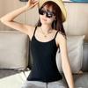 Camisola pequeña de algodón modal para mujer, ropa exterior de verano, ropa interior, hermosa camiseta con base en la espalda, sin mangas, corte entallado, combina con todo