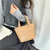 Bolso de Mano de Gran Capacidad para Mujer Directo de Fábrica Otoño/Invierno 2026 Nuevo PU Color Sólido Simple para el Hombro