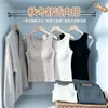 Nuevo top térmico de color liso para otoño e invierno, se puede usar como capa exterior, con tirantes y copas en el pecho, top versátil y adelgazante