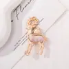 Accesorios de joyería de brocado Song estilo chino tradicional, colgante de ciervo pequeño, regalo creativo hecho a mano para DIY, llavero, charm para bolso, accesorio Hanfu