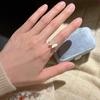 Anillo de Bambú Mariposa Esmalte Francés para Mujer Apertura Diseño de Nicho Lujo Ligero de Alta Gama Moda Versátil Nuevo Estilo 2024