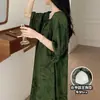 Nuevo Camisón de Algodón y Seda para Verano 2026 con Cinturón, Corte Holgado, Hecho de Algodón Artificial, Adecuado para Casa y Salidas