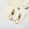 Novos Brincos Geométricos da Moda Simples Versáteis Personalizados com Banhos de Ouro Real em Prata 925 Real para Mulheres