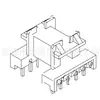 Bobina de Transformador EF12.6 Bobina SMD EF12.6 Horizontal Ranura Única 5+5 Pines -1211