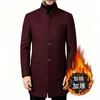 Amazon Outono/Inverno Masculino Acolchoado de Algodão Engrossado Corta-vento Masculino Estilo Coreano Slim Fit Gola Alta Comprimento Médio Jaqueta Casaco de Lã Masculino