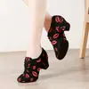 Sapatos de Professor com Lábio Vermelho Sapatos de Dança Latina Sapatos de Dança Profissional Sapatos de Professor Feminino Adulto Tecido Oxford Sapatos de Dança em Malha Sapatos Femininos