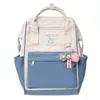 Mochila Grande de Cor Color-Blocking para Alunos do Ensino Fundamental e Médio, Mochila Simples com Combinação de Cores, Nova Mochila Escolar Temporada 2026
