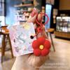 Llavero de Frutas con Cuentas Xiaohongshu Cadena de Teléfono de Flores Colgante de Coche Campana Estilo Pareja para Llave de Coche