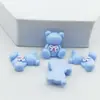 Urso de laço de desenho animado brilhante, patch de resina transparente de gelo, material para DIY de cola de creme, capa de celular, caixa de armazenamento de cabeça