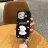 Cachorro Branco Desenho Animado Adequado para Capa de Celular Apple Iphone17Promax 16 15 Novo Modelo 14Pro Fofo 12 Cartão