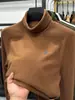 Paul De Velvet Ropa Interior Térmica para Hombre Otoño e Invierno Camiseta Interior Gruesa de Manga Larga Sudadera de Doble Cara de Forro Polar para Hombre