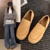2026 Nuevos Mocasines Planos Cálidos de Felpa con Puntera Redonda Estilo Vintage para Mujer, Zapatos Peludos sin Cordones para Mujer
