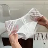Champagne Rosado~Bragas sexys de encaje bordado estilo francés para mujer, malla transpirable de deseo puro con fuelle de algodón puro, panties para mujer