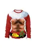 Europa Transfronteriza Sudadera con Capucha Redonda Divertida de Papá Noel Impresión 3D para Hombre Primavera Otoño Holgada Manga Larga Pulóver Comercio Exterior