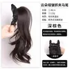 Presilha de cabelo plissada nuvem, rabo de cavalo alto, penteado semi-preso, volumoso, topo da cabeça alto, rabo de cavalo curto estilo fonte, tranças longas e cacheadas