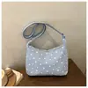 Bolsa de tela de pana de comercio exterior para mujer, bolso cruzado de lona estilo coreano 2026 nuevo, pequeño, fresco, bolso de hombro, bolso casual para mujer