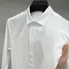 */com camisa de manga longa de seda de amoreira masculina primavera e outono casual de negócios profissional masculina camisa de cor sólida