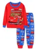 Ropa Europea y Americana para Niños Aliexpress Ebay Pijamas Ropa para Casa Algodón Manga Larga Temática de Spider-Man Coche Pantalón Largo Conjunto de Dos Piezas