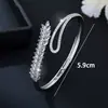 Pulsera de Mujer de Moda Coreana Exquisita con Incrustaciones de Zirconia, Pulsera de Hoja de Lujo Ligero Simple, Venta al por Mayor