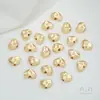 Cuentas Espaciadoras de Forma Especial Rellenas de Oro de 14K Frijol de Oro Asimétrico Corazón Cuentas para Bricolaje Accesorios para Collares de Perlas Hechos a Mano Material para Pendientes