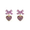 Pendientes de moda de alta gama Pendientes de flor de gota de aceite Mori temperamento lujo ligero pendientes de pétalo de hoja colorida femeninos