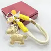Nuevo Llavero Creativo con Colgante de Pony del Zodiaco Lindo de Dibujos Animados para Riqueza Inmediata, Regalo Cadena para Teléfono Móvil Joyería Regalo