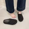 Zapatillas de Felpa con Suela Gruesa y Aumento de Altura, Estampado de Lunares, Forro de Felpa, para Mujer, Moda Invierno 2026, Zapatillas de Algodón tipo Slip-on con Piel Sintética