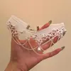 HEY TAO Gargantilha de Renda com Contas Estilo Desejo Puro para Mulheres, Acessório Elegante de Corrente de Pescoço com Franja, Corrente de Clavícula