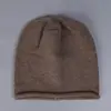Gorro grueso de lana 100% holgado, diseño nuevo con motas de colores, gorro de punto moderno para la cabeza, gorro para clima frío