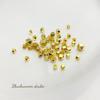 Color oro de 18k cuentas de corte angular que conservan el color sección poligonal cuentas sueltas material para abalorios DIY hecho a mano accesorios para joyería