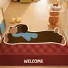 Alfombra de Entrada de Bucle de Seda Linda Alfombrilla Antideslizante y Resistente a Manchas Alfombrilla para Pies Puerta de Entrada Alfombra de Dibujos Animados Se Puede Cortar y Envío Gratis