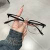 Lentes Sven de media montura para escoria, guapos rufianes para hombres, miopía, se pueden equipar con lentes graduadas, línea de cejas que cambia de color, monturas para ojos de cara grande