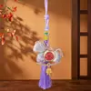 Pingente de Bolsa de Dinheiro de Brocado da Dinastia Song com Moedas de Cobre de Estilo Antigo e Borlas, Pingente de Bolsa Auspicioso da Tendência Nacional Feito à Mão, Ornamento para Pendurar no Carro Venda por Atacado