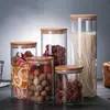 Pote de Vidro Selado Pote Doméstico para Armazenamento de Alimentos com Tampa Pote de Chá Pote para Armazenamento de Grãos Diversos Garrafa de Armazenamento Pote Selado Transparente