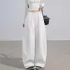 Pantalones Deportivos Casuales Estilo Coreano Nuevos 2026, Otoño Nuevo Cordón Pierna Ancha Sueltos Diseño Curvo Único Pantalones de Maternidad