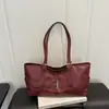 Nuevo Bolso de Hombro Único con Hebilla de Cuero Escarchado para Otoño Bolso de Mano Retro de Cuero con Cera de Aceite Moda Versátil Bolso de Axila para Mujer
